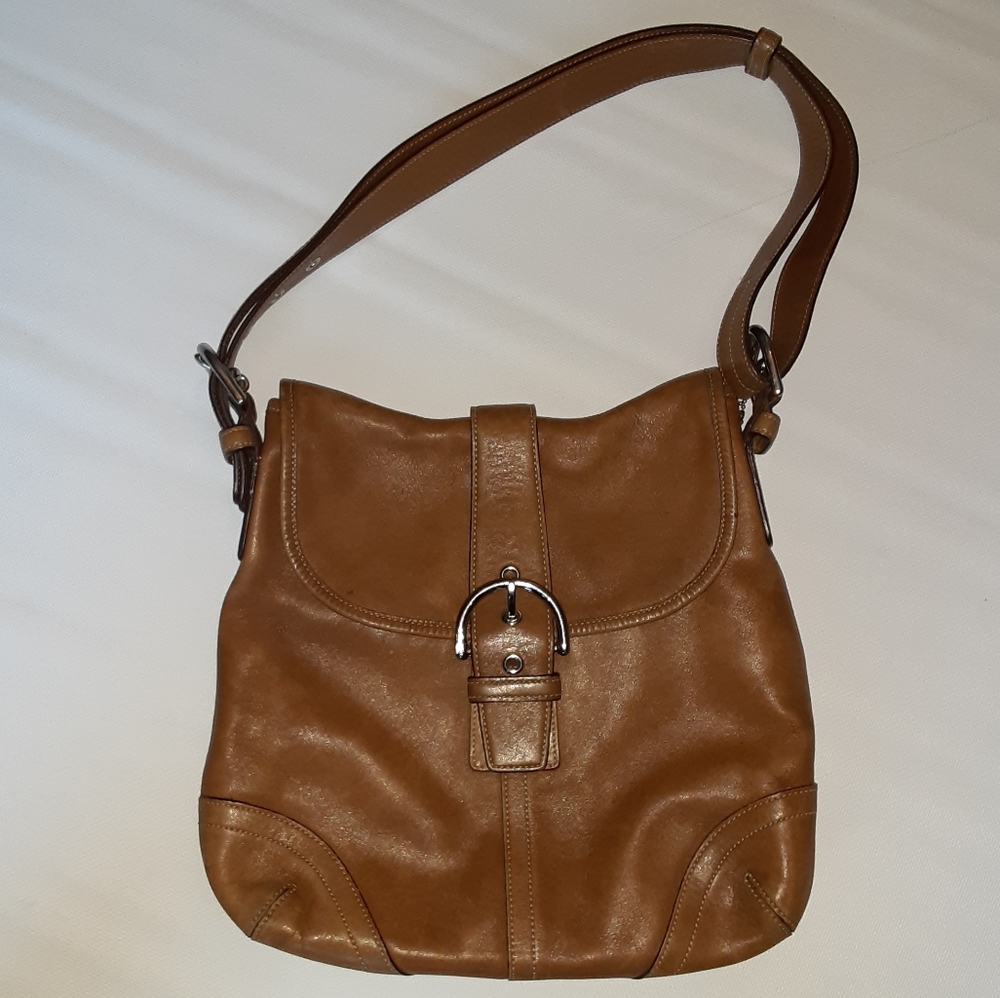 Coach leather shoulder crossbody bag bohemian 9480